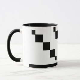 Pixel Art Tasse - Schwarz/Weiß Minimalistisch
