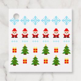 Pixel Art Weihnachten Geschenkanhänger