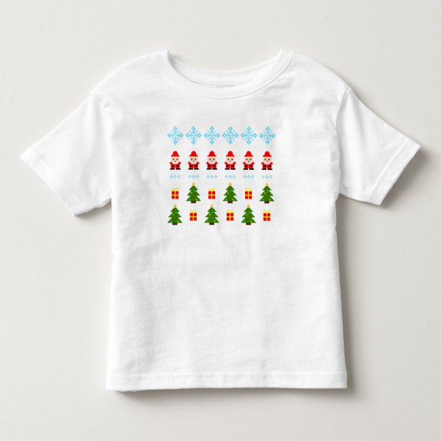 Pixel Art Weihnachten Kleinkind T-shirt (Vorderseite)
