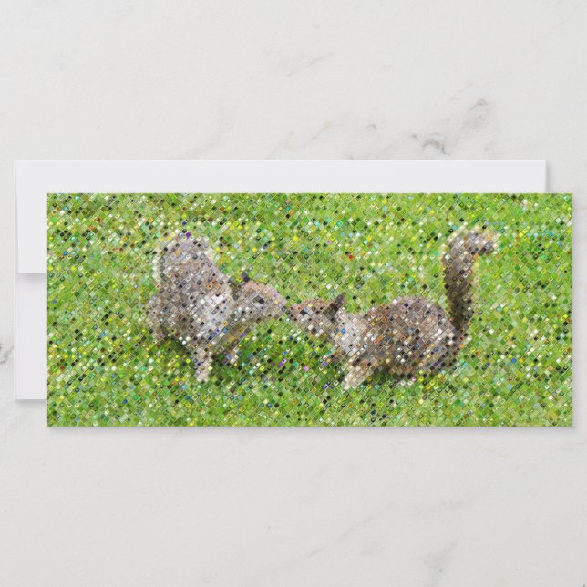Pixel Art - Zwei Eichhörnchen (Vorderseite)