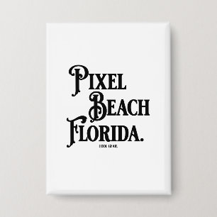 Pixel Beach Florida Knopf Button