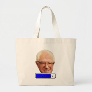 Pixel Bernie Sanders - PROGRESS Jumbo Stoffbeutel