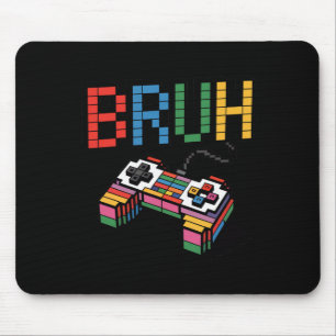 Pixel Block Gamer Controller Bruh Lustig Retro Sti Mousepad