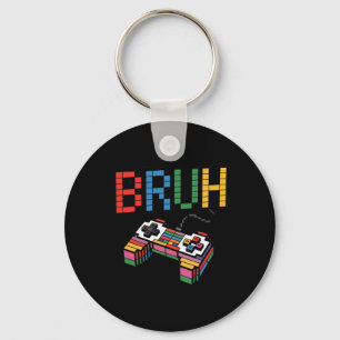 Pixel Block Gamer Controller Bruh Lustiger Retro-S Schlüsselanhänger