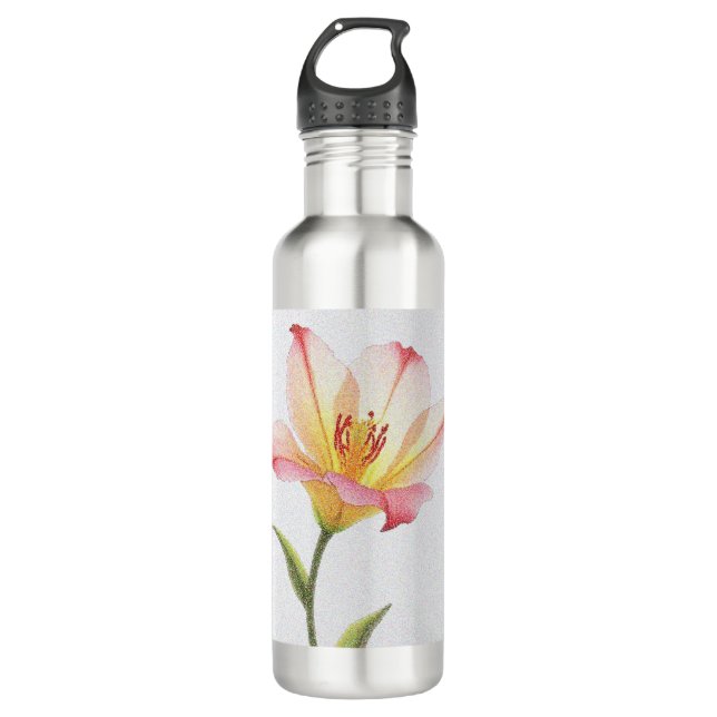 Pixel Bloom Trio Edelstahlflasche (Vorderseite)