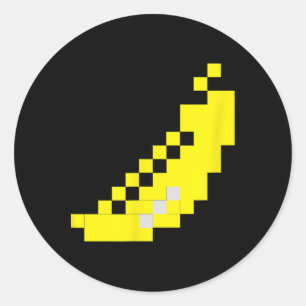 Pixel Bynana 80er Videospiel Halloween Gruppenkost Runder Aufkleber