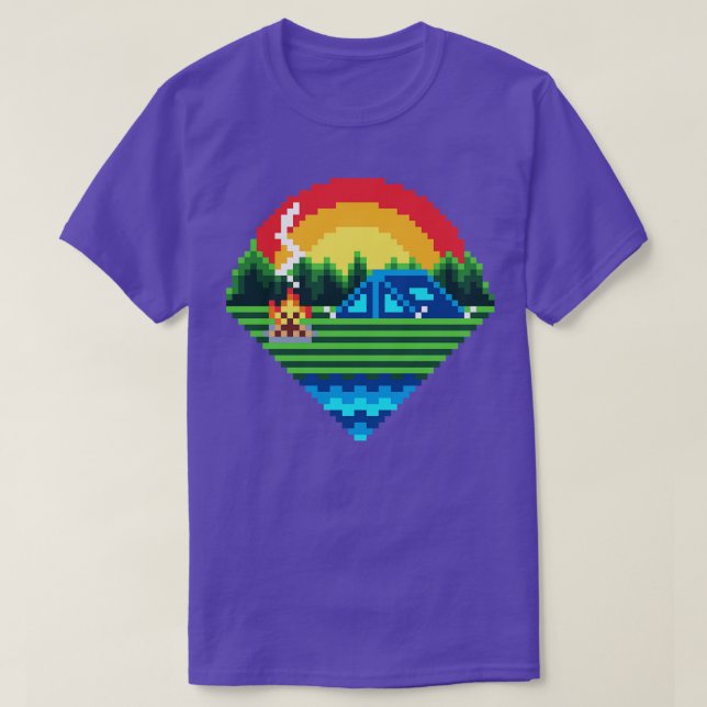 Pixel-Camping T-Shirt (Design vorne)