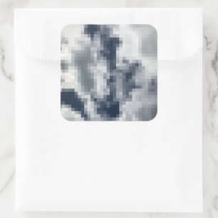 Pixel-Cloud-Aufkleber Quadratischer Aufkleber