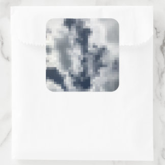Pixel-Cloud-Aufkleber Quadratischer Aufkleber
