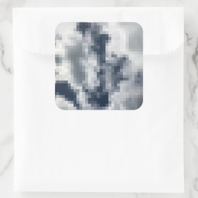 Pixel-Cloud-Aufkleber Quadratischer Aufkleber (Tasche)