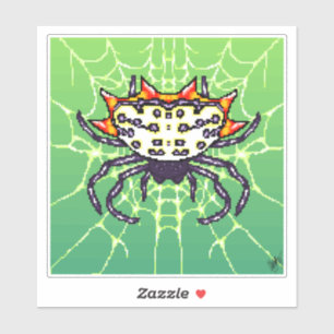Pixel Crab Spider Art Aufkleber