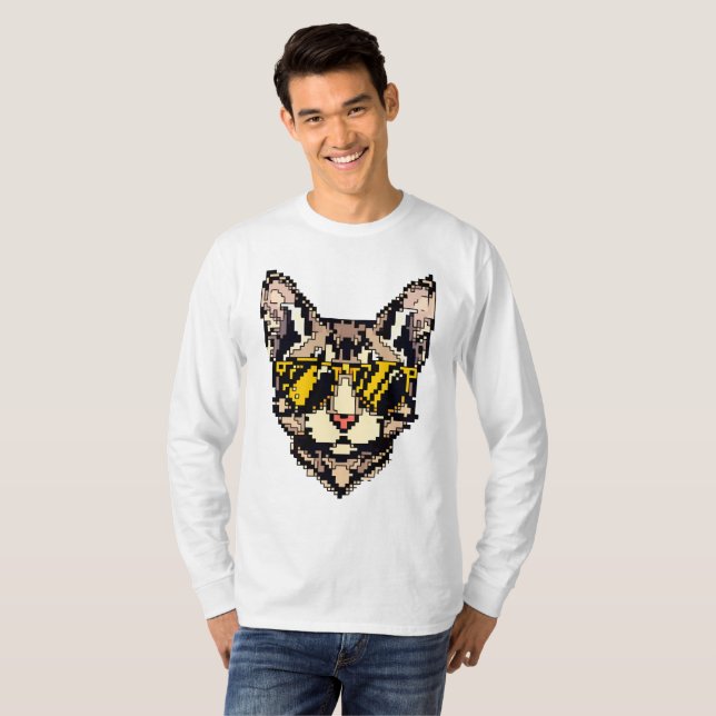 Pixel Devon Rex T-Shirt (Vorne ganz)