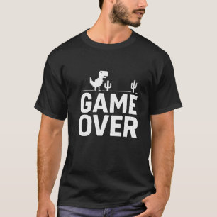 Pixel-Dino-Spiel über T - Shirts