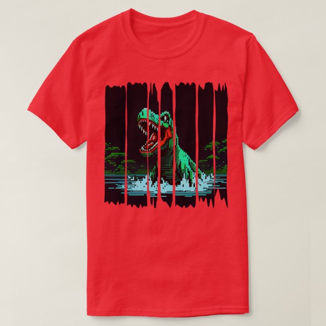 Pixel Dinosaur T-Shirt (Design vorne)