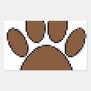 Pixel Dog PW Print Rechteckiger Aufkleber
