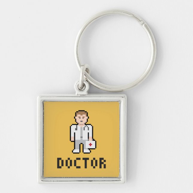 Pixel-Doktor Keychain Schlüsselanhänger (Vorne)