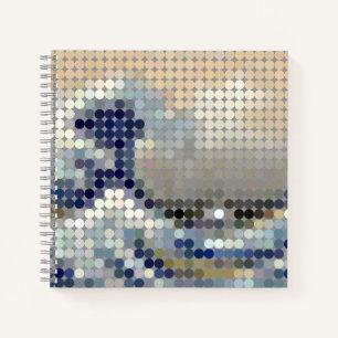 Pixel dot "The Great Wave" Notizbuch