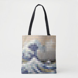 Pixel dot "The Great Wave" Tasche