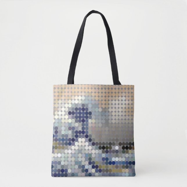 Pixel dot "The Great Wave" Tasche (Vorderseite)