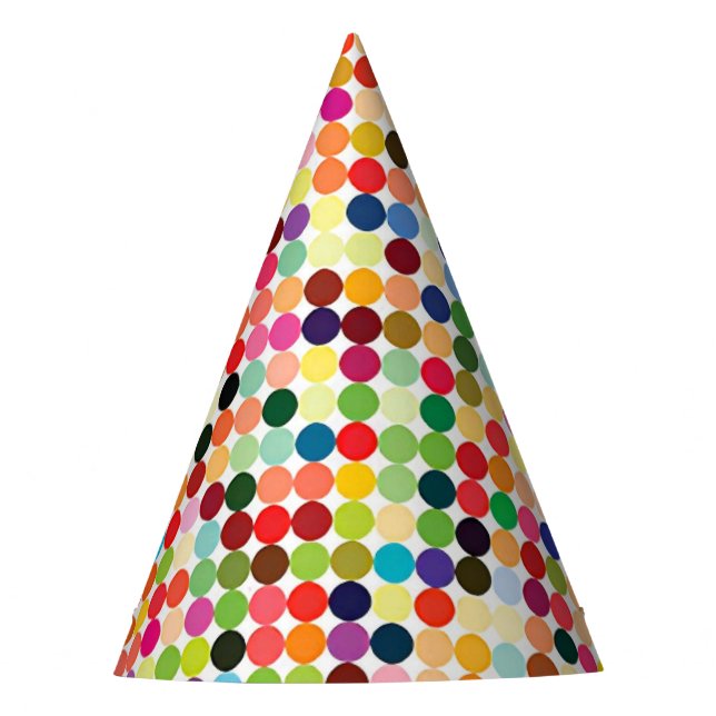 Pixel Dots Party Hat Partyhütchen (Vorderseite)