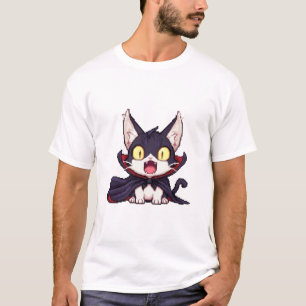 Pixel-Dracula-Katze – Schockierend süße Vampir-8-B T-Shirt