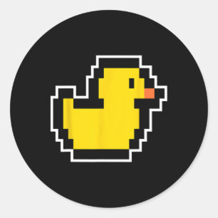 Pixel Entenkostüm für Halloween aus einem Videospi Runder Aufkleber