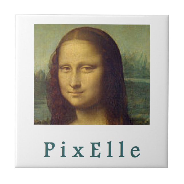 Pixel-Frau Fliese (Vorderseite)