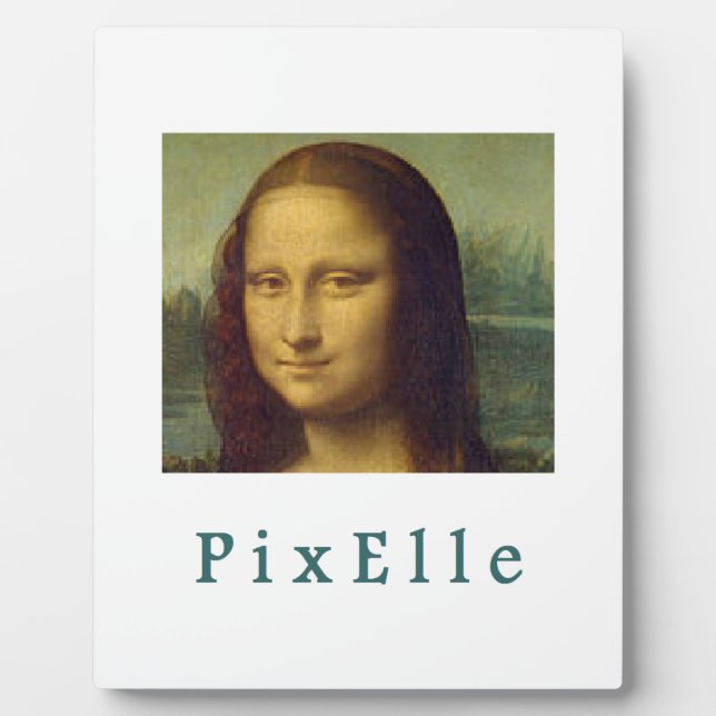 Pixel-Frau Fotoplatte (Vorderseite)