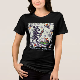Pixel Friends: Mecha Dog (Robot Dog) (Frauenhemd) Tri-Blend Shirt