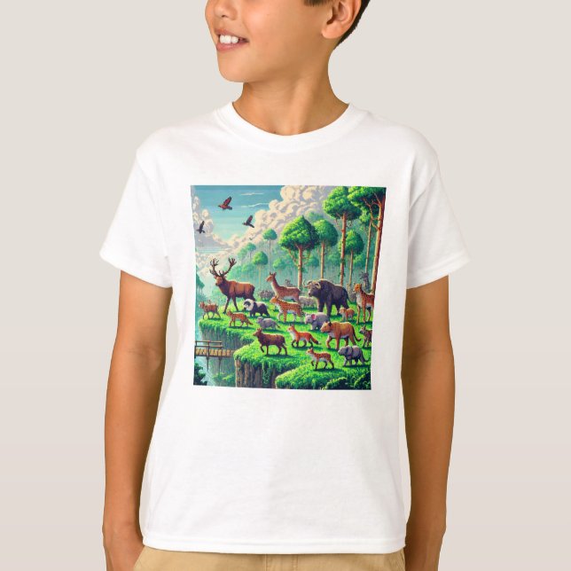 Pixel Friends: Waldschutz (Tiere) #20 T-Shirt (Vorderseite)