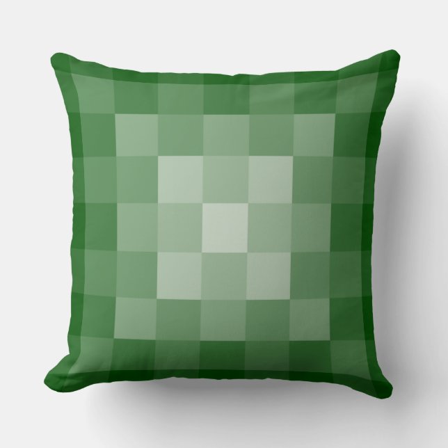 Pixel für geometrische grüne Tints mit quadratisch Kissen (Vorderseite)