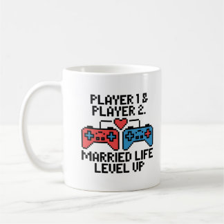 Pixel-Gamer-Hochzeitskunst Kaffeetasse