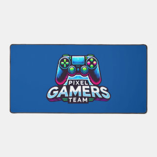 Pixel Gamers Team - Blue Gaming Schreibtischunterlage