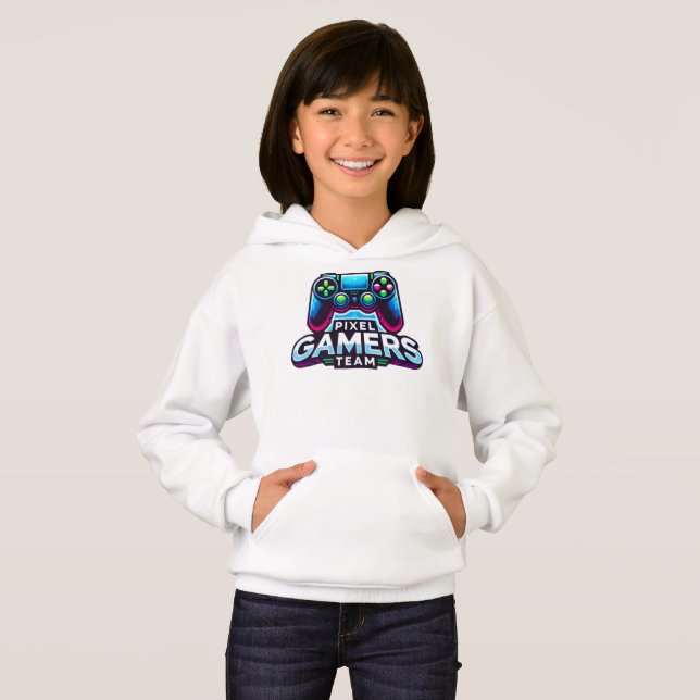 Pixel Gamers Team - Neon Princess Gaming Hoodie (Vorne ganz)