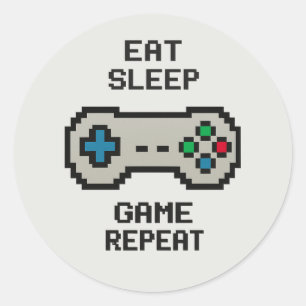 Pixel-Gaming-Aufkleber – Lustige Laptop- & Konsole Runder Aufkleber