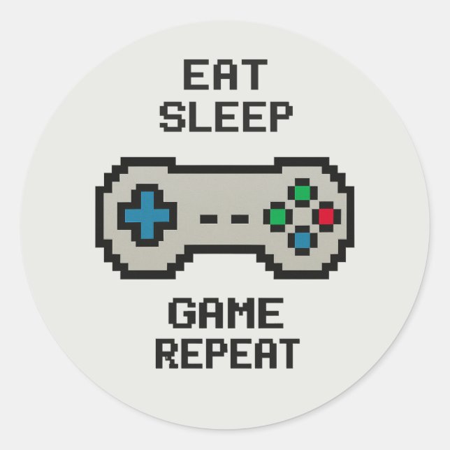 Pixel Gaming Stickers – Fun Laptop & Console Decal (Vorderseite)