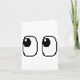 Pixel Ghost Eyes Halloween Game Group-Kostüm Karte