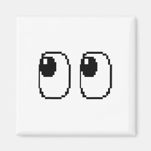 Pixel Ghost Eyes Halloween Game Group-Kostüm Magnet