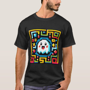 Pixel-Ghost-Maze - Retro-Arcade-Inspiriert Gaming T-Shirt