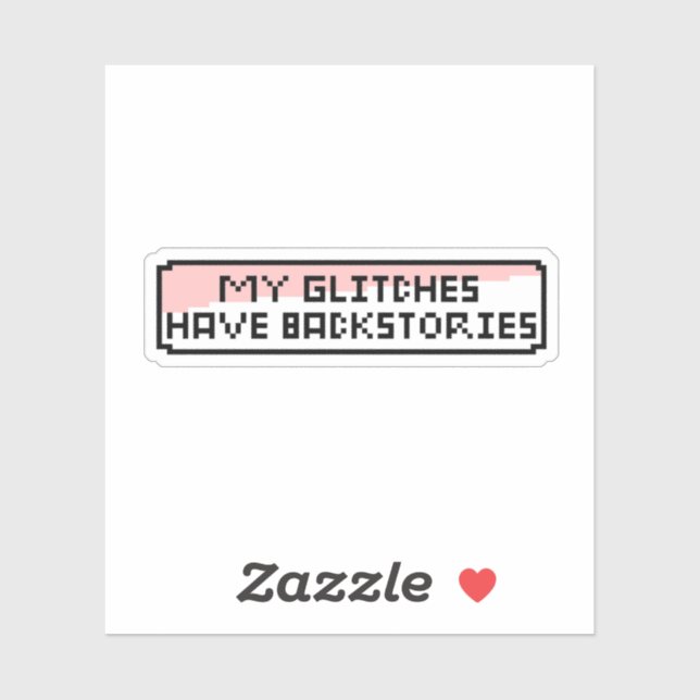 Pixel Glitch Chat - Funny Retro Gamer Aufkleber (Blatt)