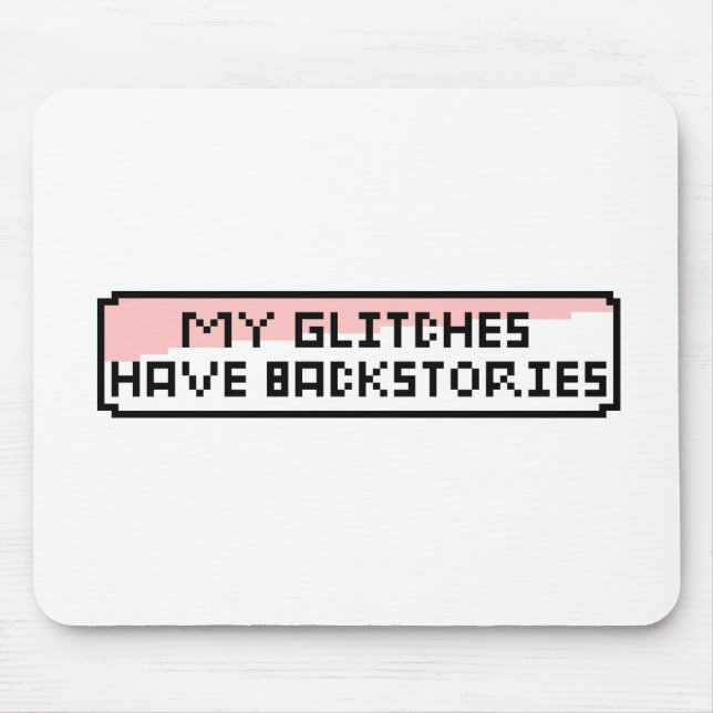 Pixel Glitch Chat - Funny Retro Gamer Mousepad (Vorne)