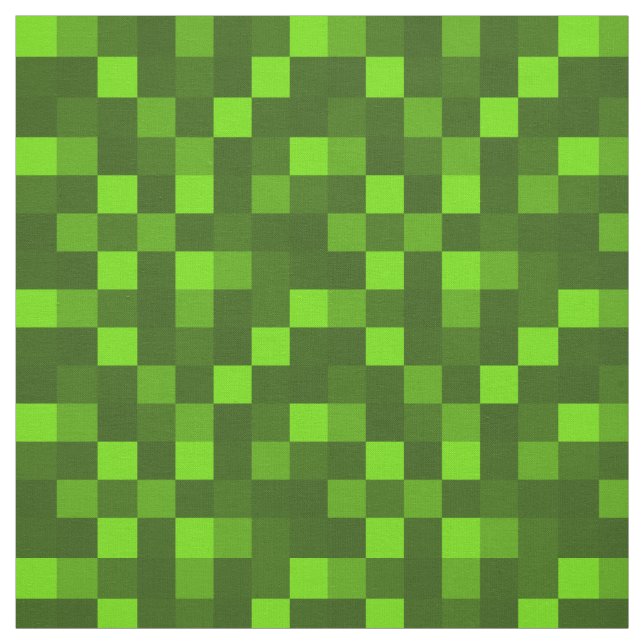 Pixel grün hellgrün Würfel Quadrate Karomuster Stoff (Muster)