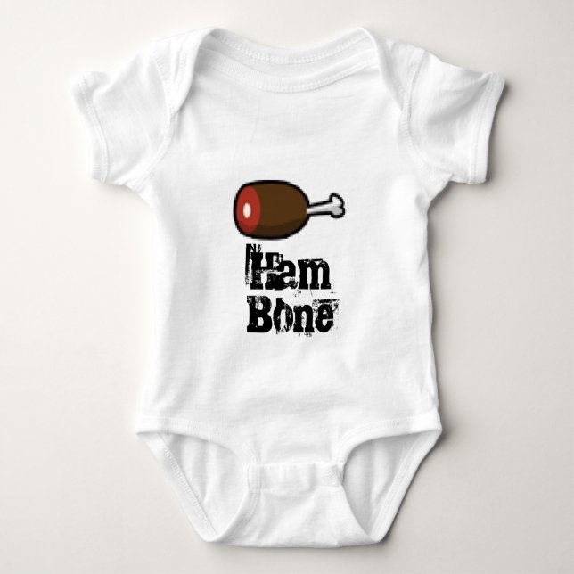 Pixel Hambone Ham Art Baby Strampler (Vorderseite)