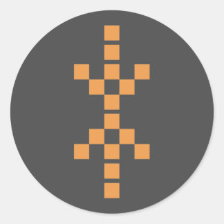 Pixel Hand Eris (orange) Aufkleber