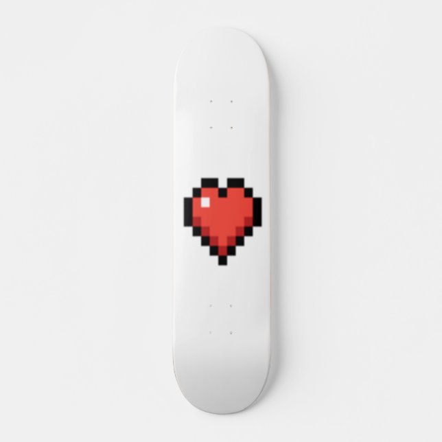 Pixel Hart Skateboard (Vorne)