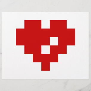 Pixel Heart 8 Bit-Liebe Flyer