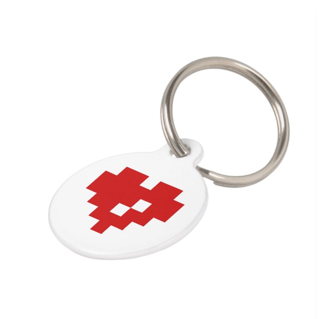 Pixel Heart 8 Bit-Liebe Haustiermarke (Seite)