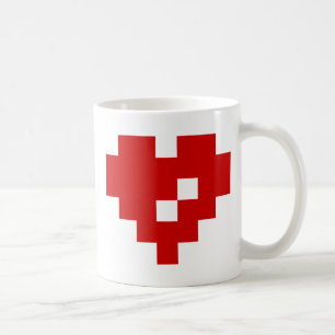 Pixel Heart 8 Bit-Liebe Kaffeetasse