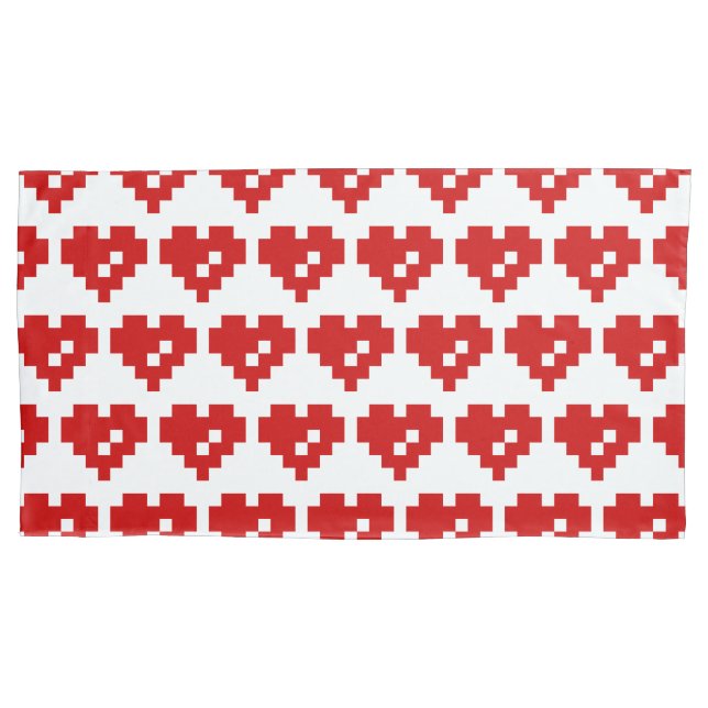 Pixel Heart 8 Bit-Liebe Kissenbezug (Vorderseite-Links)