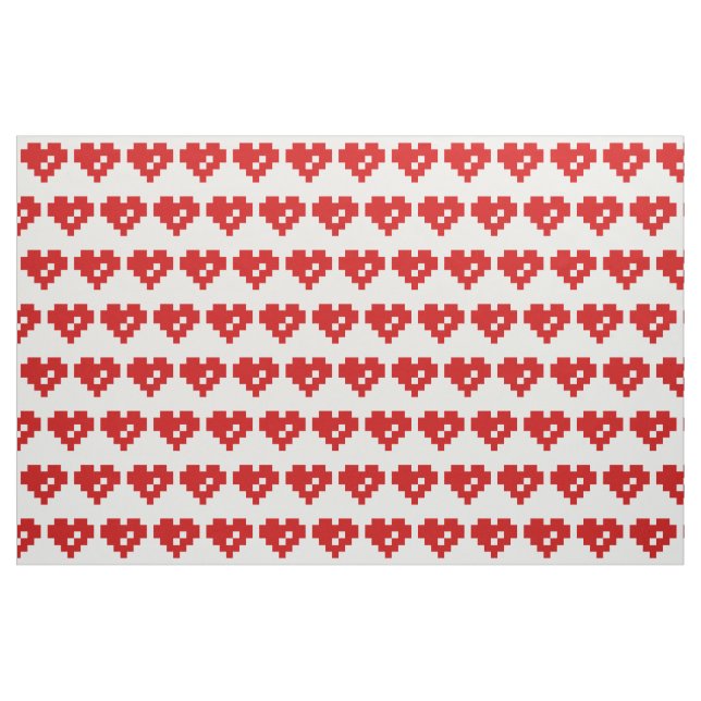 Pixel Heart 8 Bit-Liebe Stoff (Yard (91,4 cm))